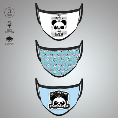 Pack of Three: Pandacorn Face Mask Face Mask June Trading   