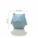 Owl Ceramic Pot For Plants Planters June Trading Ice Blue  