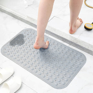 Cloud Grey Nonslip Foot Massager & Exfoliator Shower Mat Shower Mats June Trading   