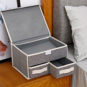 Subtle 3 Compartment Foldable Storage Organizer Basic Organisers ERL   