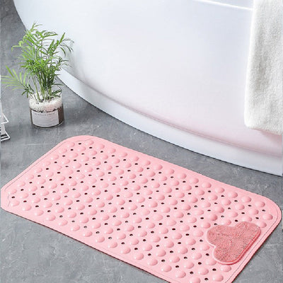Mauvelous Pink Nonslip Foot Massager & Exfoliator Shower Mat Shower Mats June Trading   