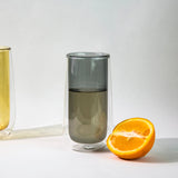 Premium Tinted Double Walled Glass Glasses June Trading Stone Grey  