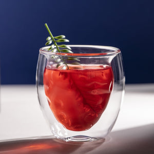 Hammered Texture Double Walled Glass Glasses June Trading   