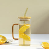 Play It Cool Glass Can With Straw & Lid Glasses June Trading Mustard Yellow  