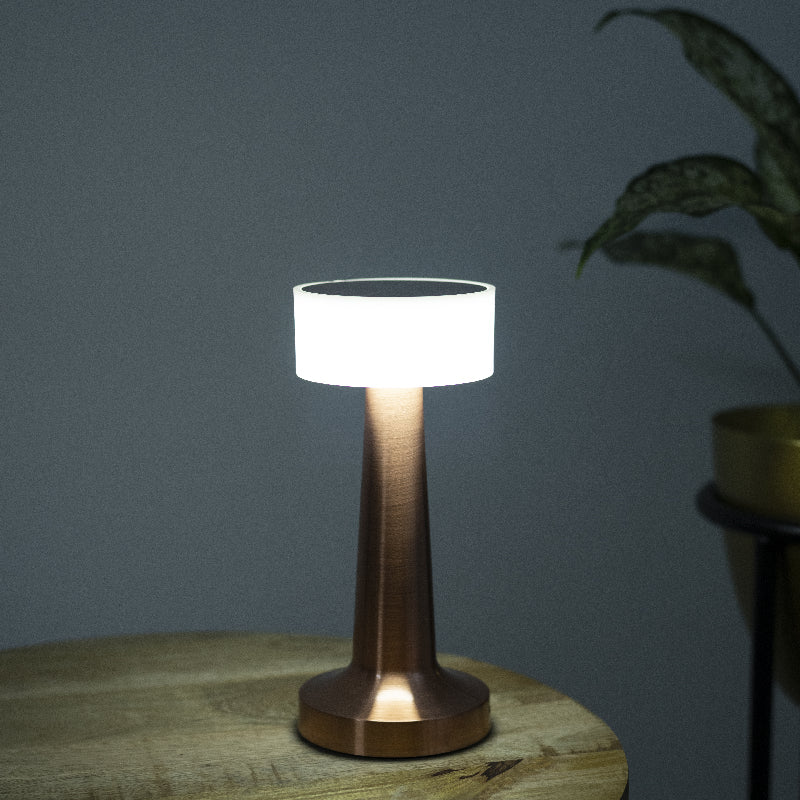 Sleek Retro Touch Sensor Table Lamp Desk Lamps June Trading Bright Bronze  