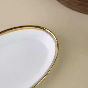 Aurulent Edge Small Oval Tray Serving Tray June Trading   