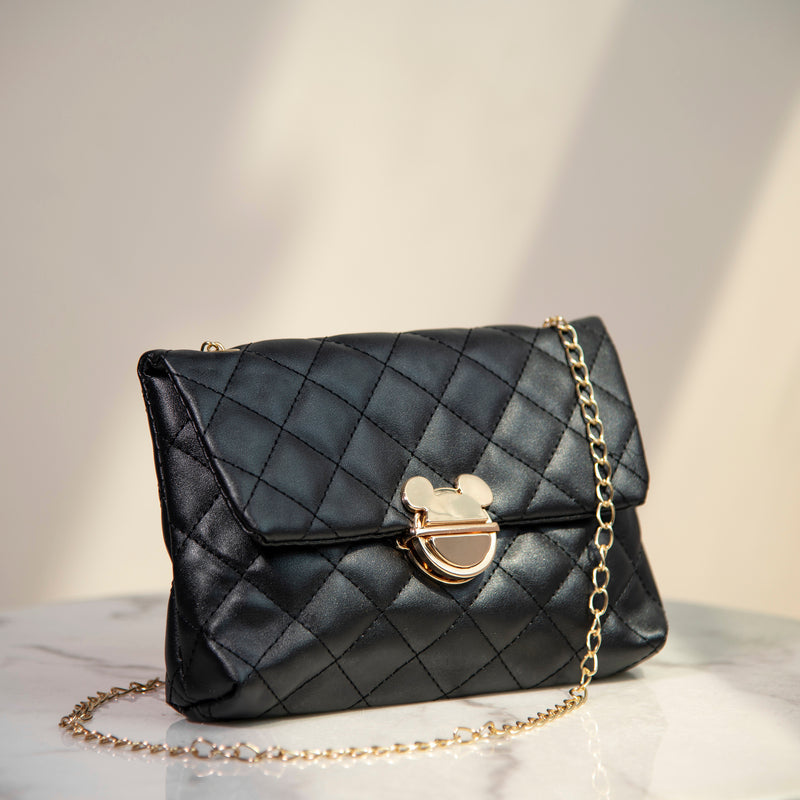 Mickey Embellished Sling Bag Women Sling Bag June Trading Pitch Black  