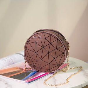 Round Geometric Sling Bag  June Trading Luscious Chocolate  