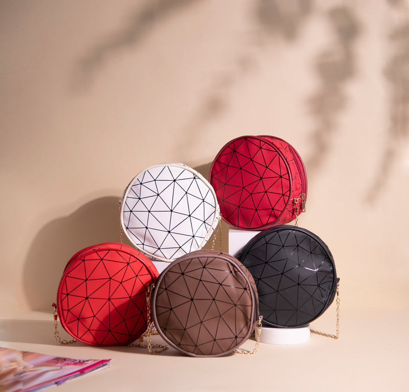 Round Geometric Sling Bag  June Trading   