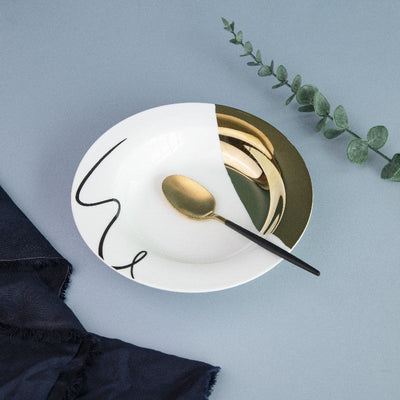 Aurulent Elegant Design Serving Plate Pasta Bowl June Trading   
