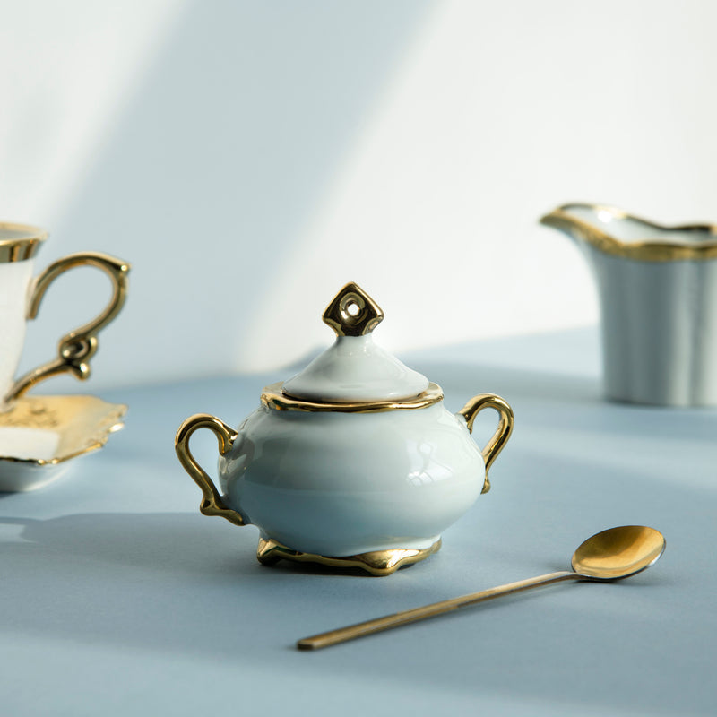 Aurulent Accent Sugar Bowl & Lid Milk Pourer June Trading   