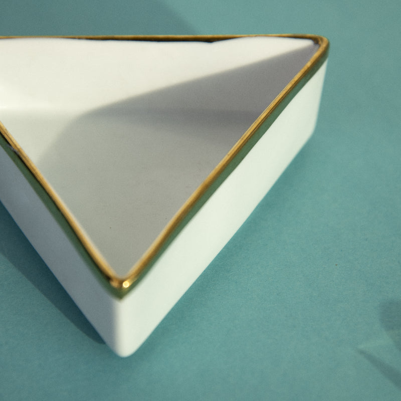 Aurulent Edge Triangle Bowl Serving Bowls June Trading   