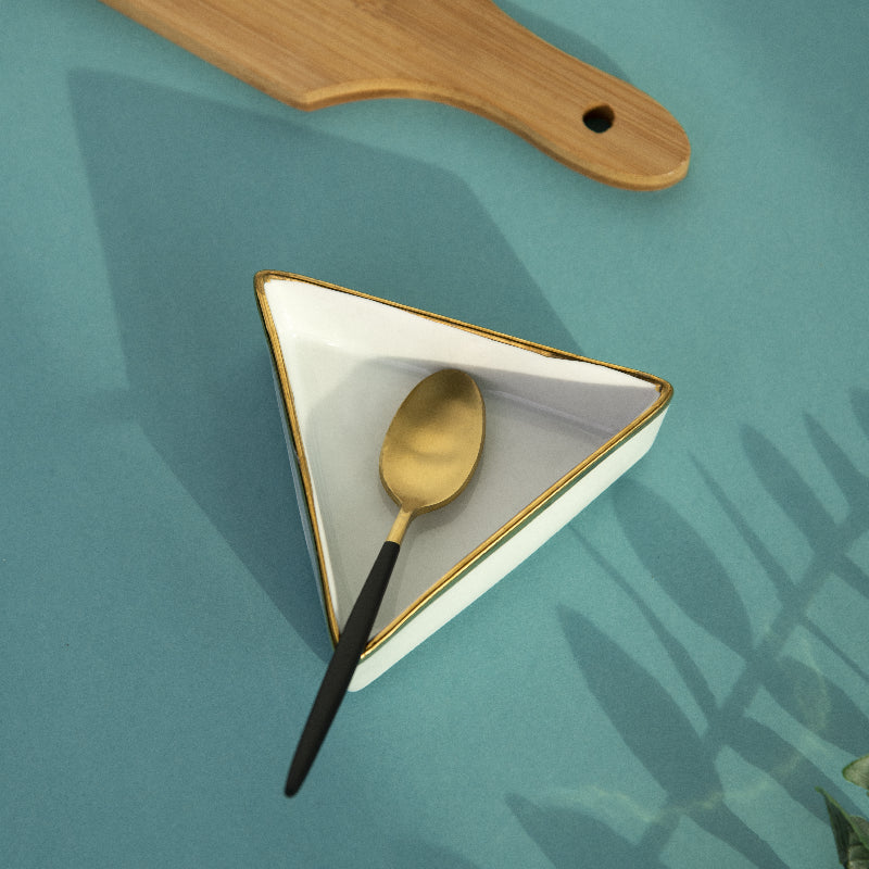 Aurulent Edge Triangle Bowl Serving Bowls June Trading   