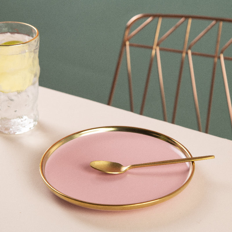 Aurulent Soft-Hued Starter Plate Starter Plates June Trading Powder Pink  