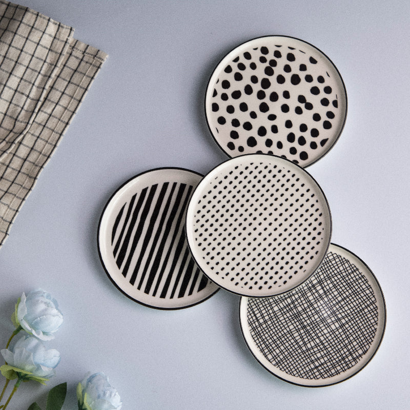 Minimal Seamless 6 Inch Snack Plate (Set of 6) Snack Plate June Trading   