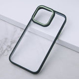 Apple iPhone 14 Pro Acrylic Edge Metallic Transparent Case Mobile Phone Cases June Trading Basil Green  