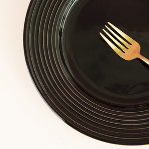 Bold Black Swirl Dinner Plate Dinner Plates June Trading   