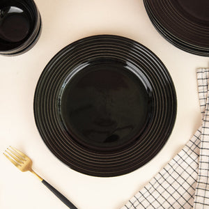 Bold Black Swirl Dinner Plate Dinner Plates June Trading   