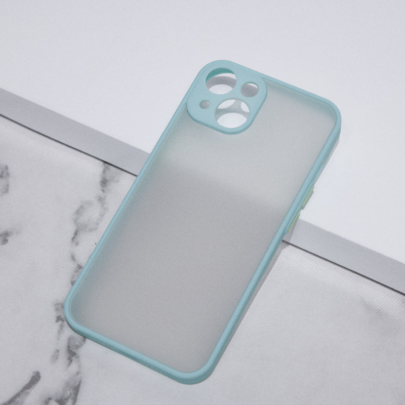 Acrylic Edge With Frosted Back Apple iPhone 14 Cover Mobile Phone Cases June Trading Ice Blue  