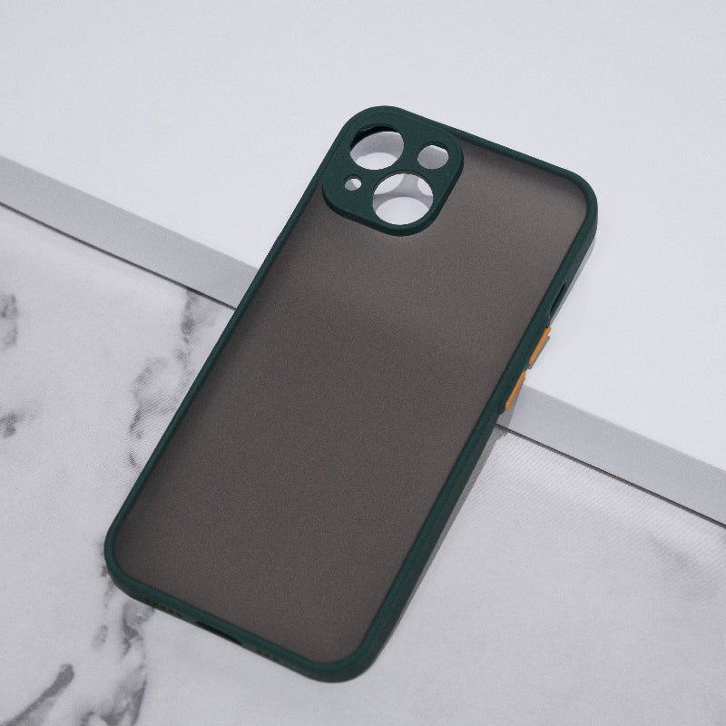 Acrylic Edge With Frosted Back Apple iPhone 14 Cover Mobile Phone Cases June Trading Hunter Green  