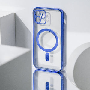 Metallichrome Saphire Blue Magsafe Clear iPhone Cover Mobile Phone Cases June Trading iPhone 12  