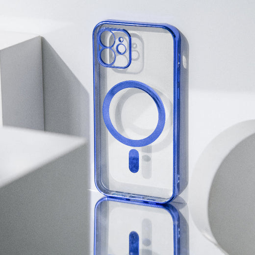 Metallichrome Saphire Blue Magsafe Clear iPhone Cover Mobile Phone Cases June Trading iPhone 12  