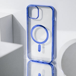 Metallichrome Saphire Blue Magsafe Clear iPhone Cover Mobile Phone Cases June Trading iPhone 14 Pro  