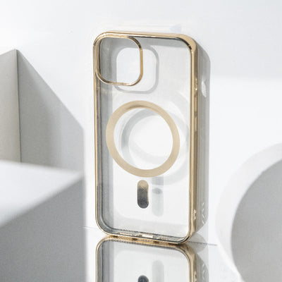 Metallichrome Royal Gold Magsafe Clear iPhone Cover Mobile Phone Cases June Trading iPhone 14  