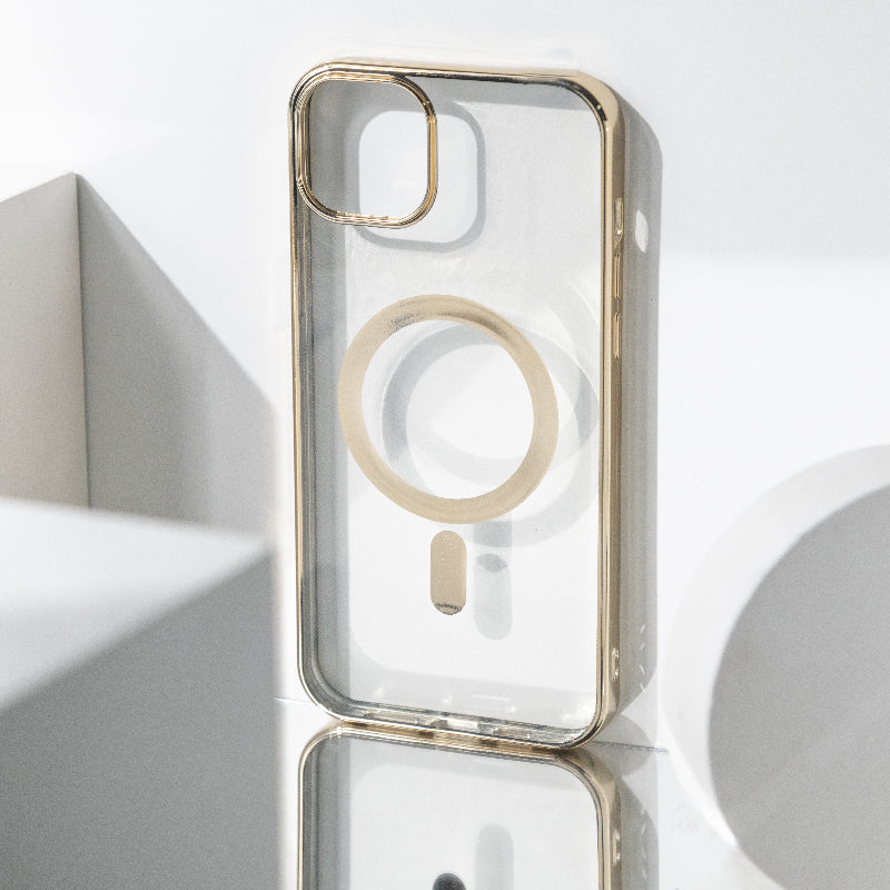 Metallichrome Royal Gold Magsafe Clear iPhone Cover Mobile Phone Cases June Trading iPhone 14 Pro  