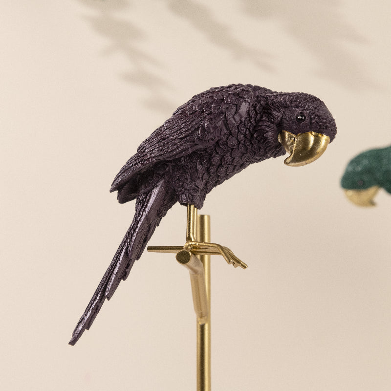 Bowing Decorative Parrots Artifacts June Trading Raisin Purple  