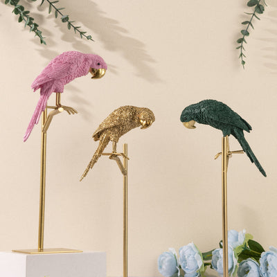 Bowing Decorative Parrots Artifacts June Trading   