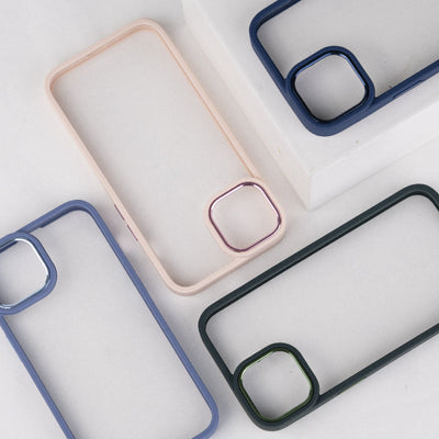 Apple iPhone 14 Acrylic Edge Metallic Transparent Case Mobile Phone Cases June Trading   