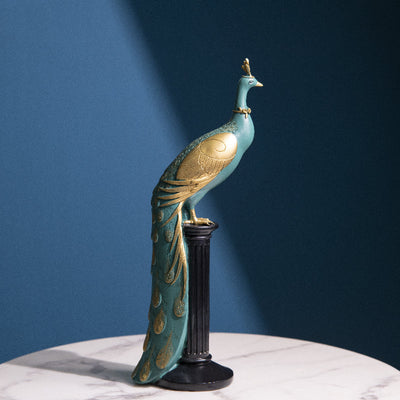 Flamboyant Vivid Peacock Artifacts June Trading   