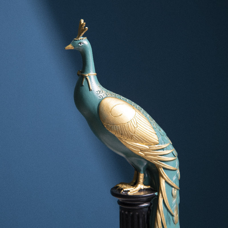 Flamboyant Vivid Peacock Artifacts June Trading   