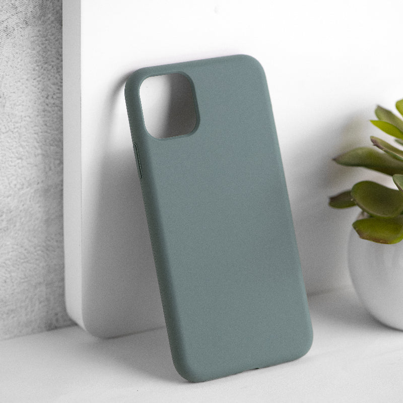 Pastel Aesthetic Silicone iPhone 11 Pro Max Protective Case iPhone 11 Pro Max June Trading Slate Grey  