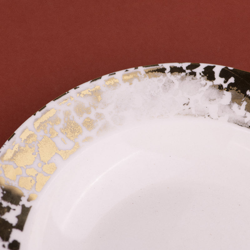 Aurulent Patchwork Rim Serving Plate (Clearance Sale) Pasta Bowl June Trading   