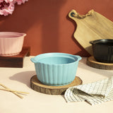 Crinkle Serving Bowl (Without Lid) Serving Bowls June Trading Sky Blue  