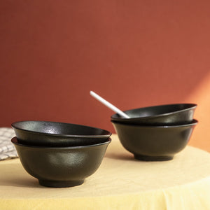 Rustic Style Black Bowl Bowls June Trading   