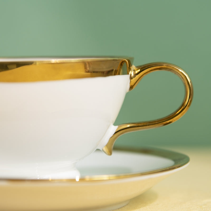 Royal Aurulent Rim Cup Saucer Set Tea Cups June Trading   