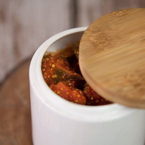 Pickle & Condiments Cellar With Wooden Lid Seasoning Containers June Trading   