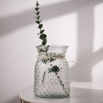 Crystal Nova Glass Vase Vases June Trading Clear Glass  