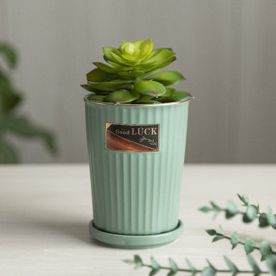 Nordic Ceramic Planter Cum Crockery Stand Vases June Trading Fern Green  