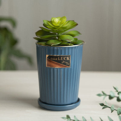 Nordic Ceramic Planter Cum Crockery Stand Vases June Trading Ocean Blue  
