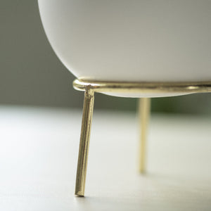 Circular Vase With Gold Metal Stand Vases June Trading   