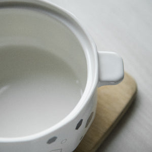 Nordic Shapes Ceramic Casserole With Lid Casserole June Trading   