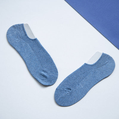 Lapis Blue Solid Socks Men Sock ERL   