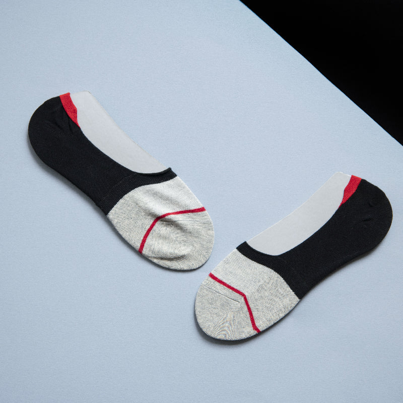 Red & Black Block Pattern Socks Men Sock ERL   