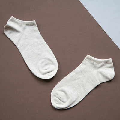 Soft White Solid Socks Men Sock ERL   
