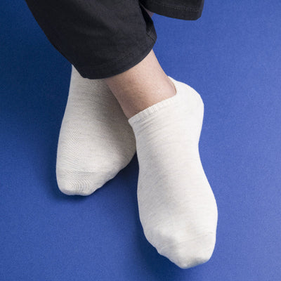 Soft White Solid Socks Men Sock ERL   