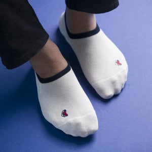 Little Heart White Socks Men Sock ERL   